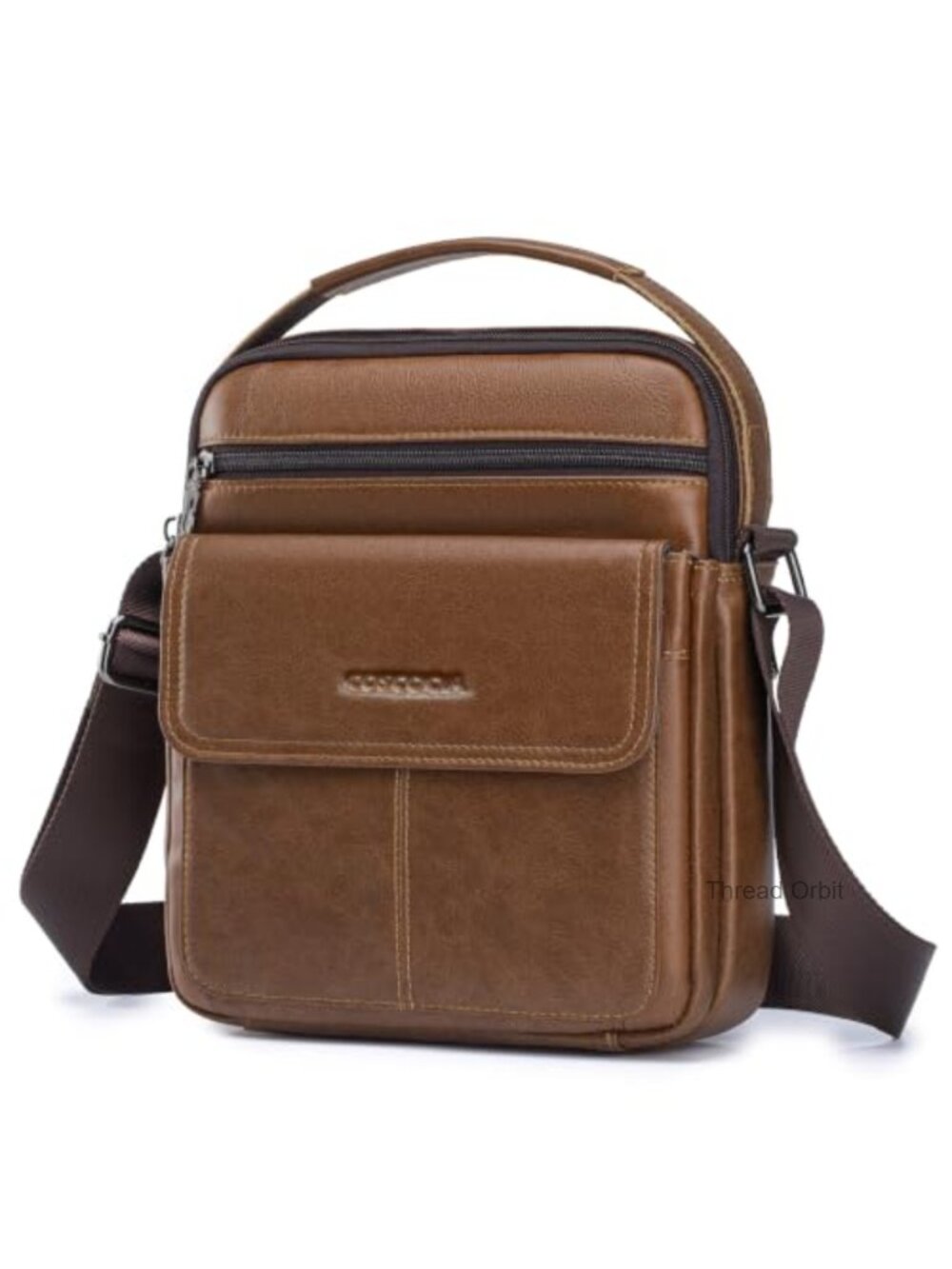 Men's Genuine Cowhide Leather Shoulder Bag Crossbody Satchel Travel Handbag